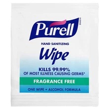 Purell Ethyl Alcohol Alcohol Hand Sanitizing Wipe Individual Packet 1000 Wipes