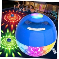 2026 Upgraded Floating Pool Speaker with Top Lights,Bluetooth Pool Speaker