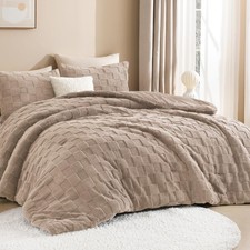 Litanika Khaki King Size Comforter Sets 3 Pieces Fleece King 104 90in ,