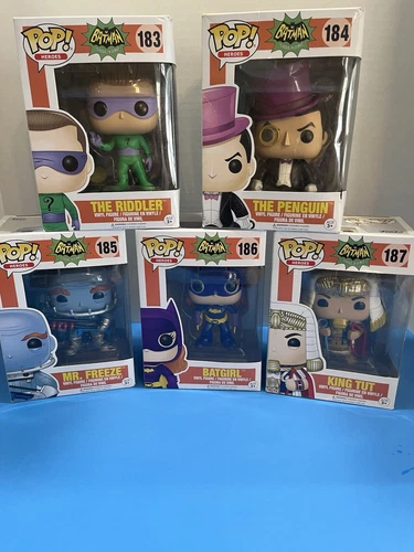 Funko - Classic Batman - Riddler, Penguin, Mr Freeze, Batgirl, King Tut Lot of 5