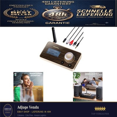 SOOMFON aptX LL & HD Bluetooth 5.2 Sender Empfänger 3-in-1 Adapter
