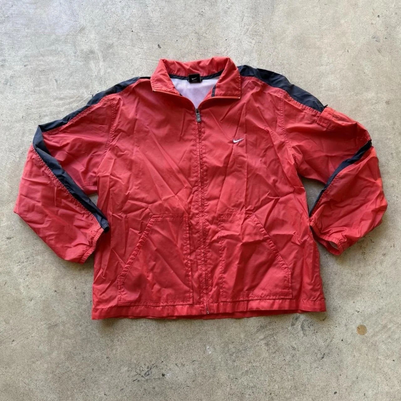 Vintage Nike Windbreaker Jacket Size Large Red Blue Athletics 2000s Running Gorp