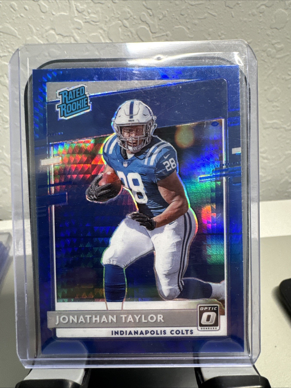 2020 Panini Donruss Optic - Rated Rookie Jonathan Taylor #167 Blue Hyper Prizm