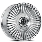 22x9/22x10.5 Dolce Luxury Wheels Trento Chrome Floating Cap Rims (4pcs)