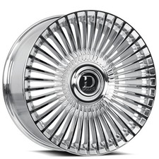 22x922x10.5 Dolce Luxury Wheels Trento Chrome Floating Cap Rims 4pcs