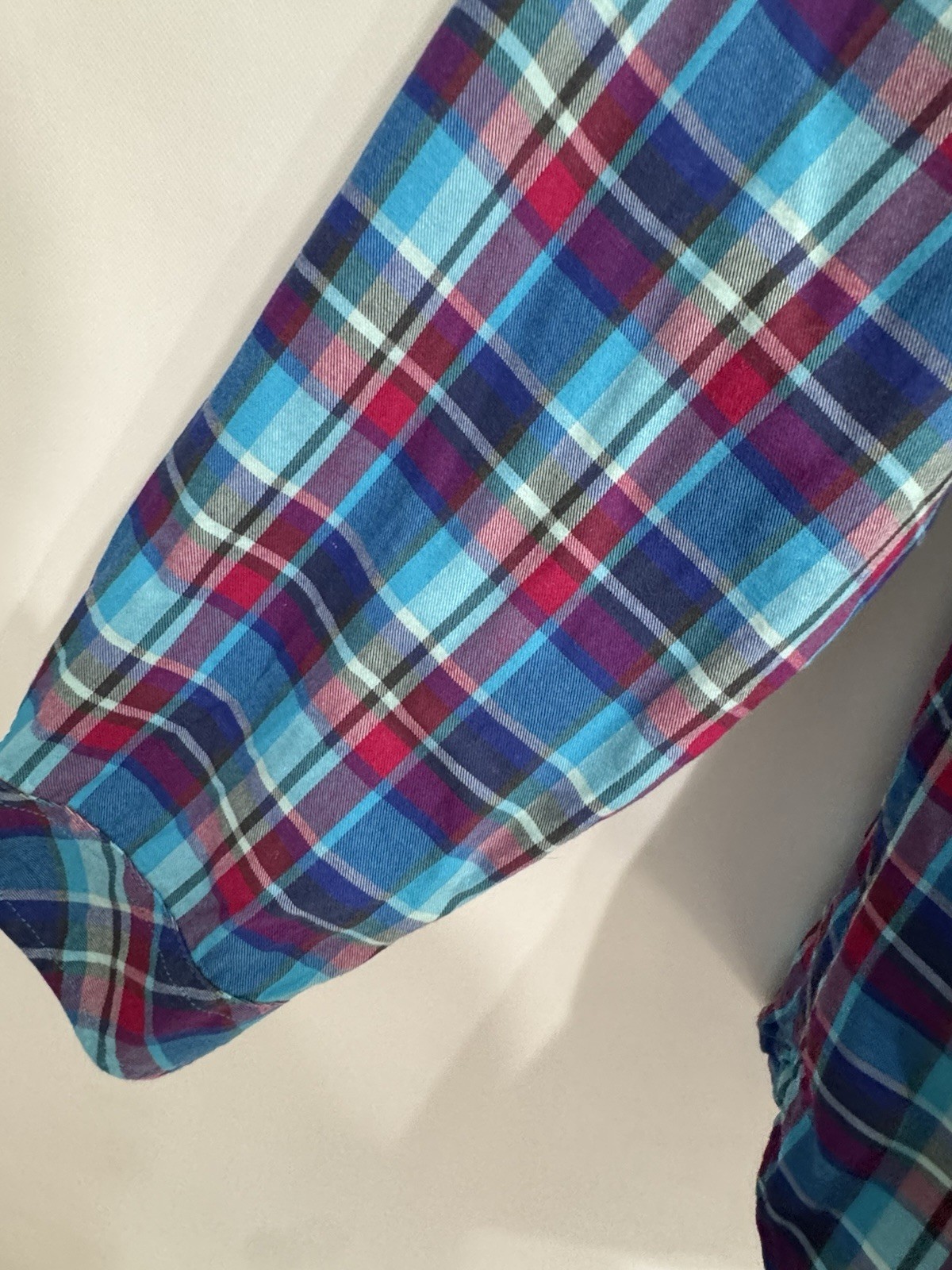 Talbots Size XLP Button Flannel Collared Plaid Wo… - image 4