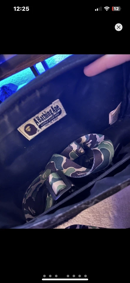 Bolso lateral raro Bape A Bathing Ape 2017 ABC camuflaje doble correa Foto 4 de 4