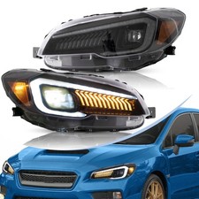 Faro proiettore led vland per subaru wrx&wrx sti 2015-2021 con lente ambra animazione