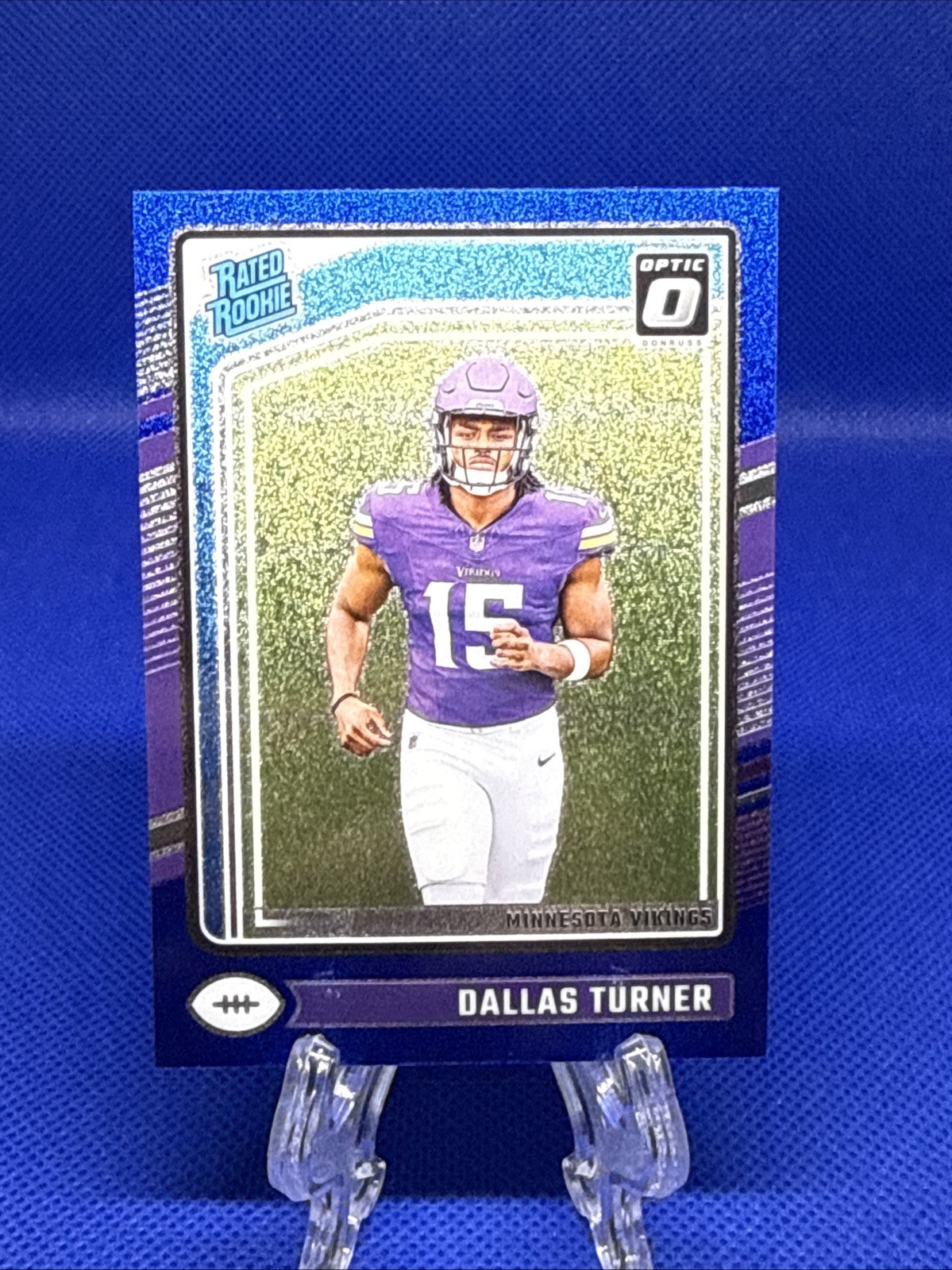 2024 Panini Donruss Optic - Rated Rookie Dallas Turner #224 Blue Glitter SSP