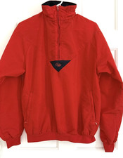 Vintage Roffe RED Gusto Windbreaker Pullover Apres Ski Jacket USA Made Men's M