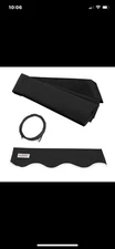 16x10 ALEKO Black Retractable Patio Awning Fabric Replacement