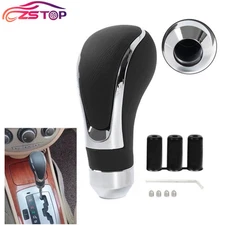 Universal Car Gear Shift Knob Manual Shifter Lever Handle Stick Black Leather