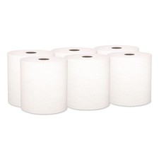 Kleenex 50606 8" x 600' Hard Roll Paper Towels - White 6 Rolls/CT New