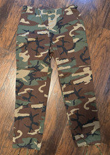 US Army BDU Woodland Camo Trouser Combat Propper Pants Large