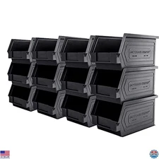 Plastic Storage Bins, Hanging, Stackable, Storage Organizer Bin for Warehouses,