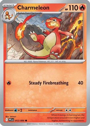 Charmeleon 12/94 Reverse Holo | Phantasmal Flames | Pokemon Card