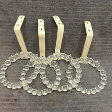 4 MCM Lucite Curtain Tie Backs