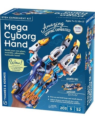 Thames & Kosmos Mega Cyborg Hand STEM Experiment Kit, 203 Pieces, Ages 7+ (2023)