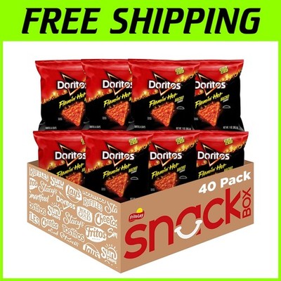 Flamin' Hot Nacho Tortilla Chips, Family Size Pack--~