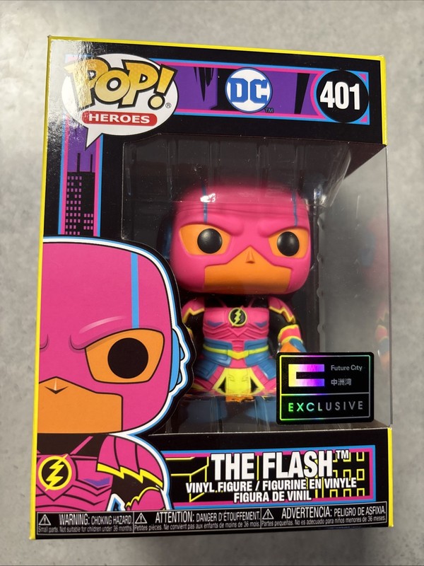 Funko Pop! Heroes DC Blacklight #401 The Flash Future City Exclusive