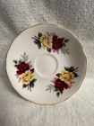 254e Vintage Queen Anne Tea Cup & Saucer Red & Yellow Rose Pattern 8630 E57S — photo 3
