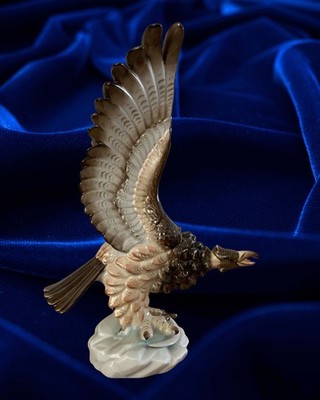 Herend Hungary Porcelain Turul Bird with Sword Figurine   Hand-Painted