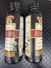 2x 11/25 Barlean s Organic Fresh Flax Oil 12 oz 473 ml Gluten-Free, Kosher, Org