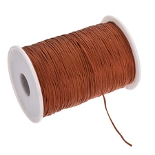 1mm Nylon String for Bracelets, 328 Yard Nylon Beading Thread Cord Red Coffee