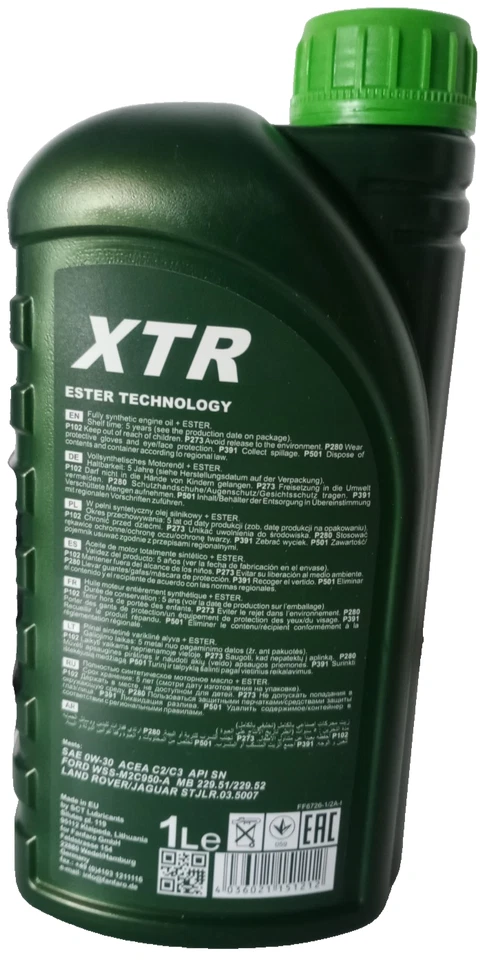 1 Litre huile moteur synthétique FANFARO XTR 0W30 API SN ACEA C2/C3 - Photo 3/3