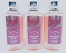 3 BATH  BODY WORKS PRISMATIC STARS SHOWER GEL WITH ALOE  VITAMIN E 8 oz NEW
