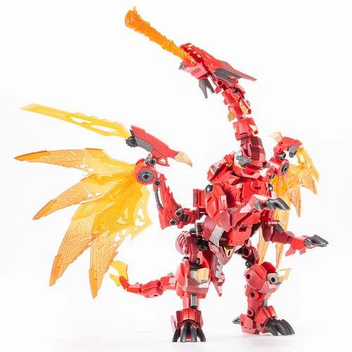 6" JinBao verformbares Spielzeug 8871 flammenroter Drache Actionfigur Dinobots in Box - Bild 2 von 13