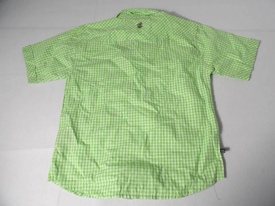 Camisa Roca Wear Niños Jóvenes Nueva Verde Blanca A Cuadros Talla Pequeña 8 Cuello Hip Hop Foto 3 de 4