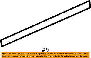 Genuine Hyundai 86382-2H000 Door Tape Black Frame Rear Left Genuine Hyundai 86382-2H000 Door Tape Black Frame Rear Left