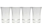 Shot Glass Set of 4 Clear Glasses for Mini Desserts Party Drinks 28ml