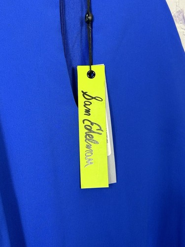 NWT Sam Edelman Sz Small Nordstroms Royal Blue Pleat Dress MIDI Keyhole Neck (G) - Picture 5 of 13