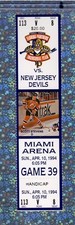 Scott Mellanby G#150 Ticket FULL 4-10-1994 Panthers Devils Stéphane Richer G#301