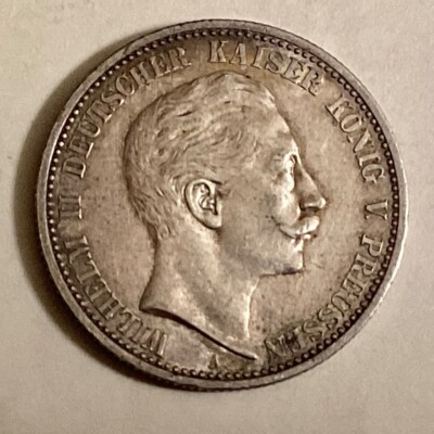 1904 Prussia Germany 2 Marks Wilhelm II cd
