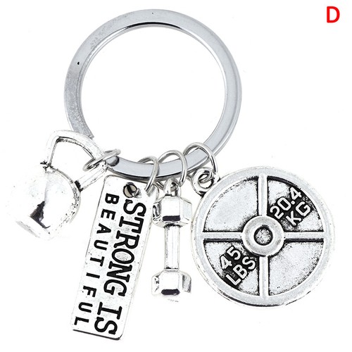 Fashion Barbell Dumbbell Fitness Gym Keychain Pendant Keyrings Sport Accesso.R2 - Picture 9 of 11