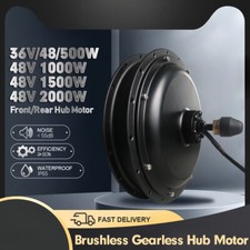 500W 1000W 1500W 2000W 36V 48V Electric Bike Brushless GearlessFront Rear Motor