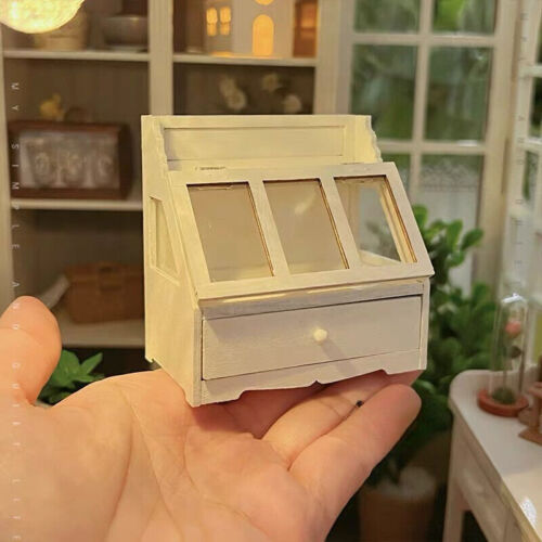 1:12 Scale Dollhouse Miniature Tiny Furniture Vintage Storage Cabinet Unfinished - Picture 3 of 7