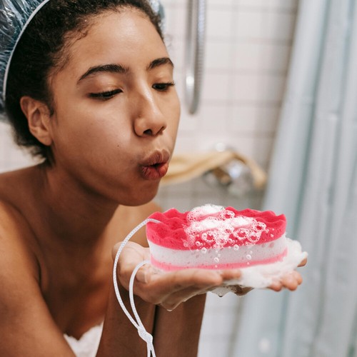 3 Pcs Bath Sponge for Shower Scrubbing Fitness Miss Double Sided Sponges Body - Bild 11 von 12