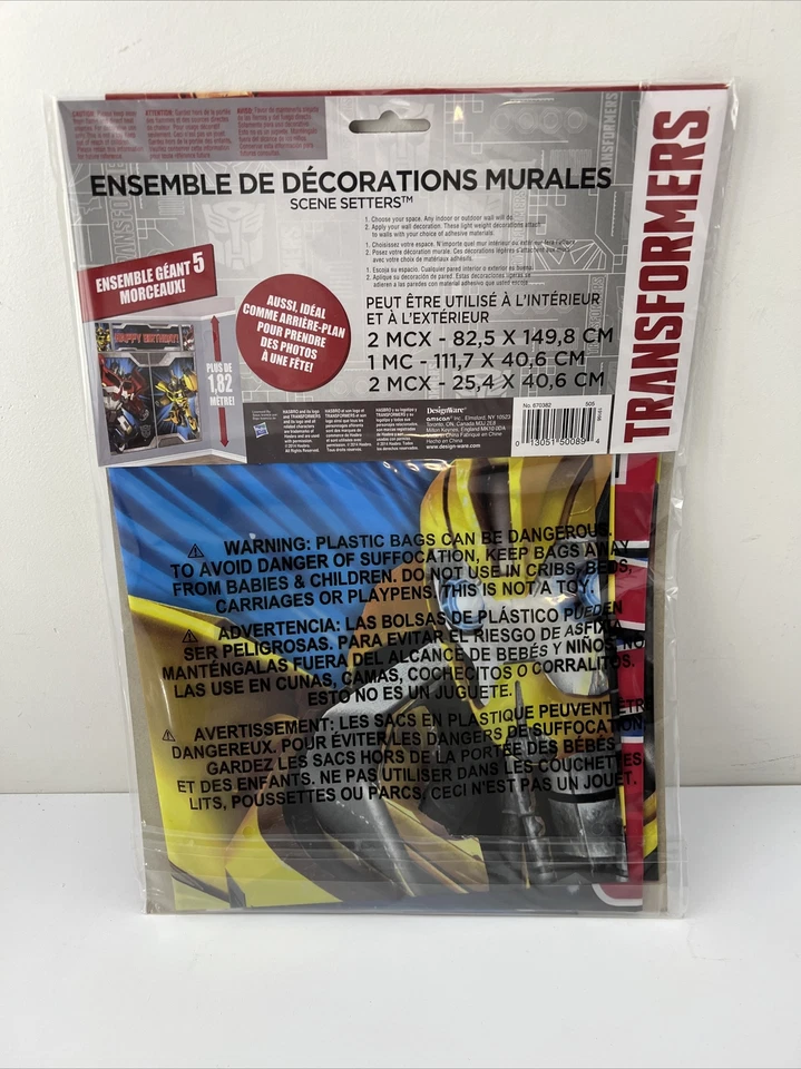 Hasbro Transformers Birthda￼y Party Table& Wall Decorating Kits - Image 3 of 4