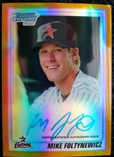 2010 Bowman Chrome Mike Foltynewicz Gold Refractor 1st Auto #12/50