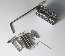 Vintage Style Tremolo Bridge For USA Stratocaster 56.5mm w Steel Saddles Chrome
