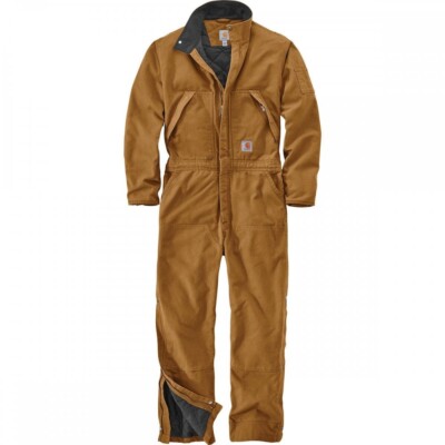 New Carhartt 4XL 104396 Washed Duck Insulated Coveralls Brown (NEW