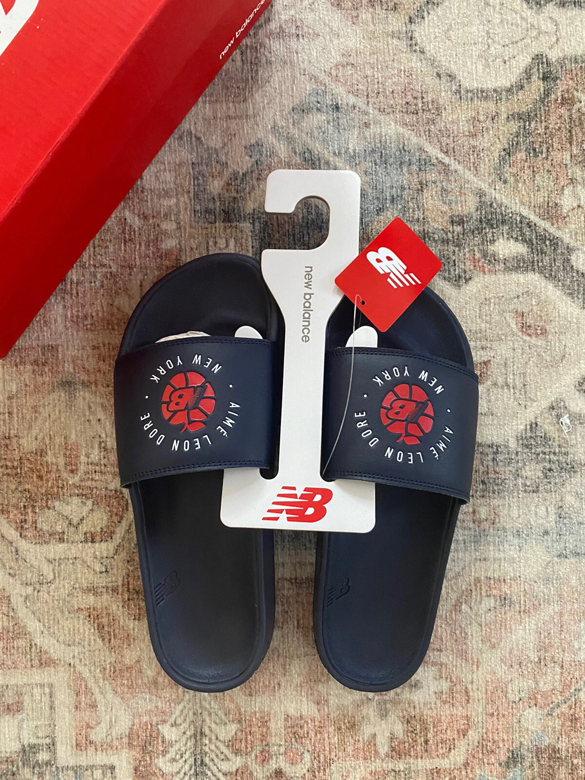 New Balance 200 x Aime Leon Dore ALD blu navy diapositive rosse taglia 8