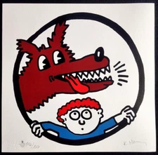 Keith Haring Lithograph COA Original Signed Numbered By Hand Certified 180