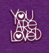 YOU ARE LOVED with background die cuts scrapbook cards