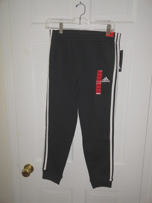 NWT ADIDAS BLACK SWEATPANTS BOYS M (10-12) PURCHASED AT COSTCO
