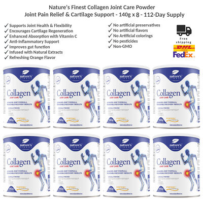 Nature's Finest Collagen Joint Care Powder Natural Cartilage & Joint Support x8